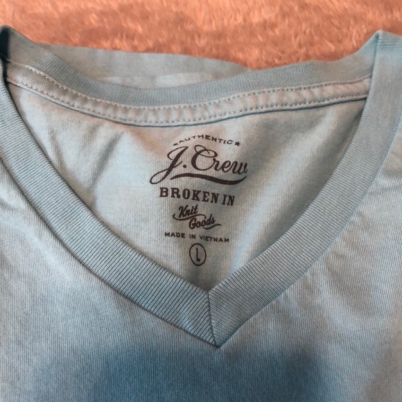 JCrew SS “Broken-In” Large T-Shirt Light Blue - Picture 3 of 4